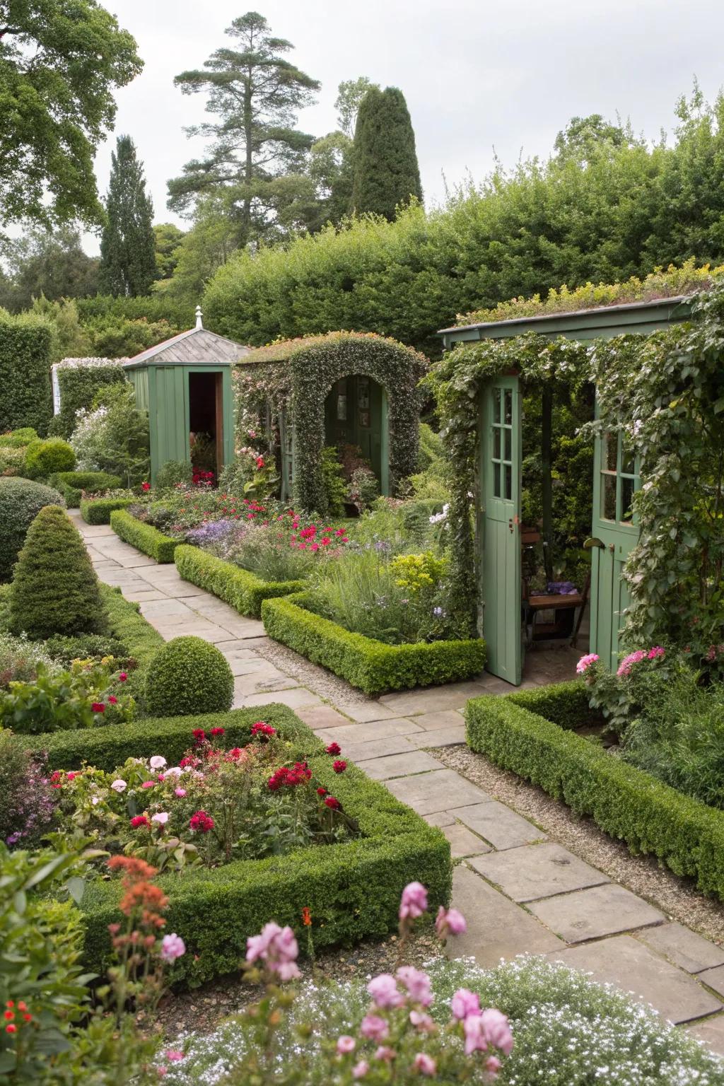 Garden chambers offering diverse experiences.