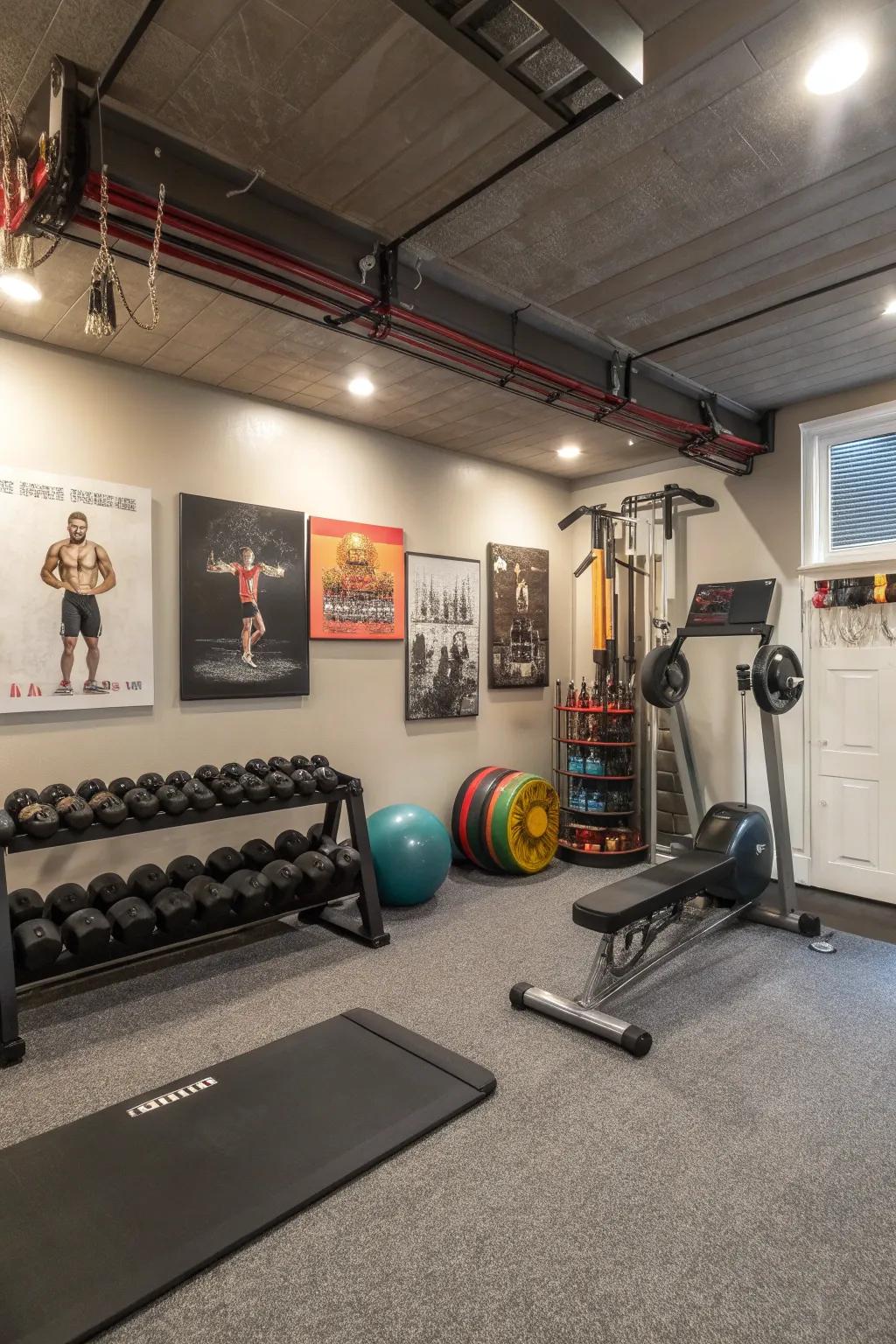 Realize your fitness aspirations within a personal fitness suite.