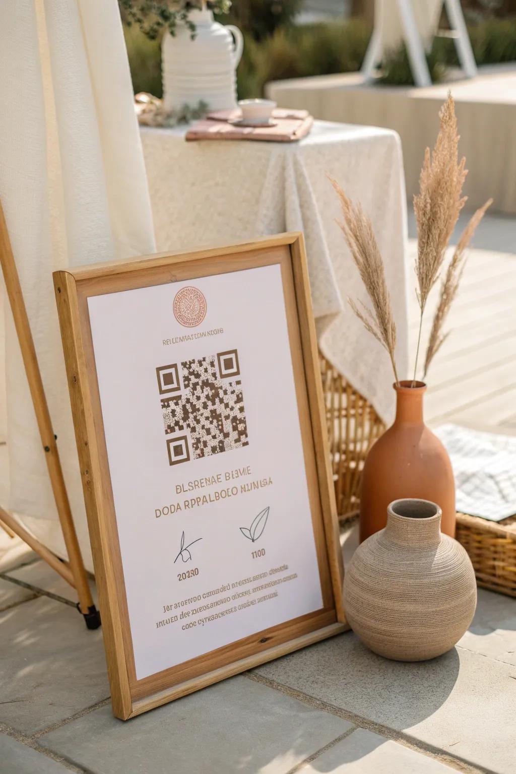 Make your event posters interactive with modern tech elements.