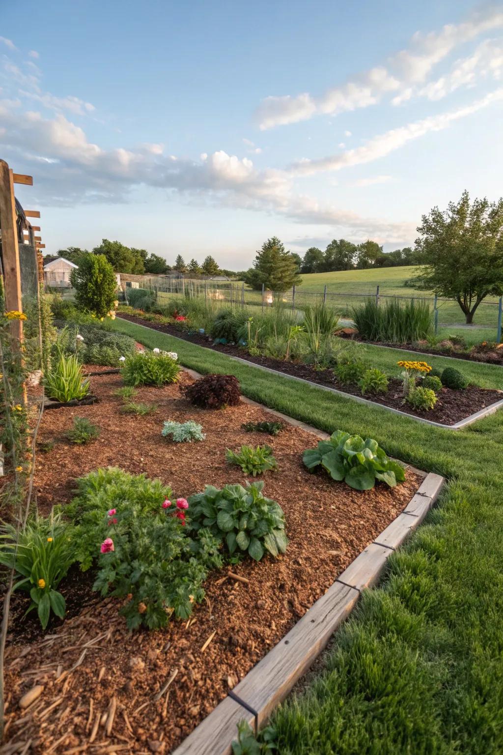 Use mulch to safeguard and enhance your garden beds.