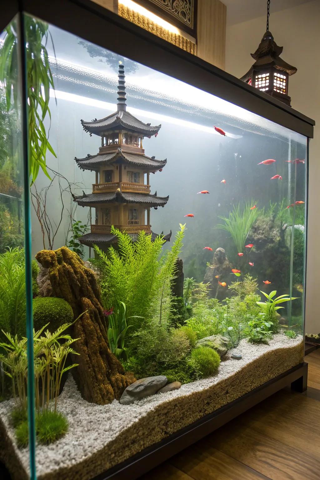 Infuse your aquarium with the serene beauty of Asian inspired design.