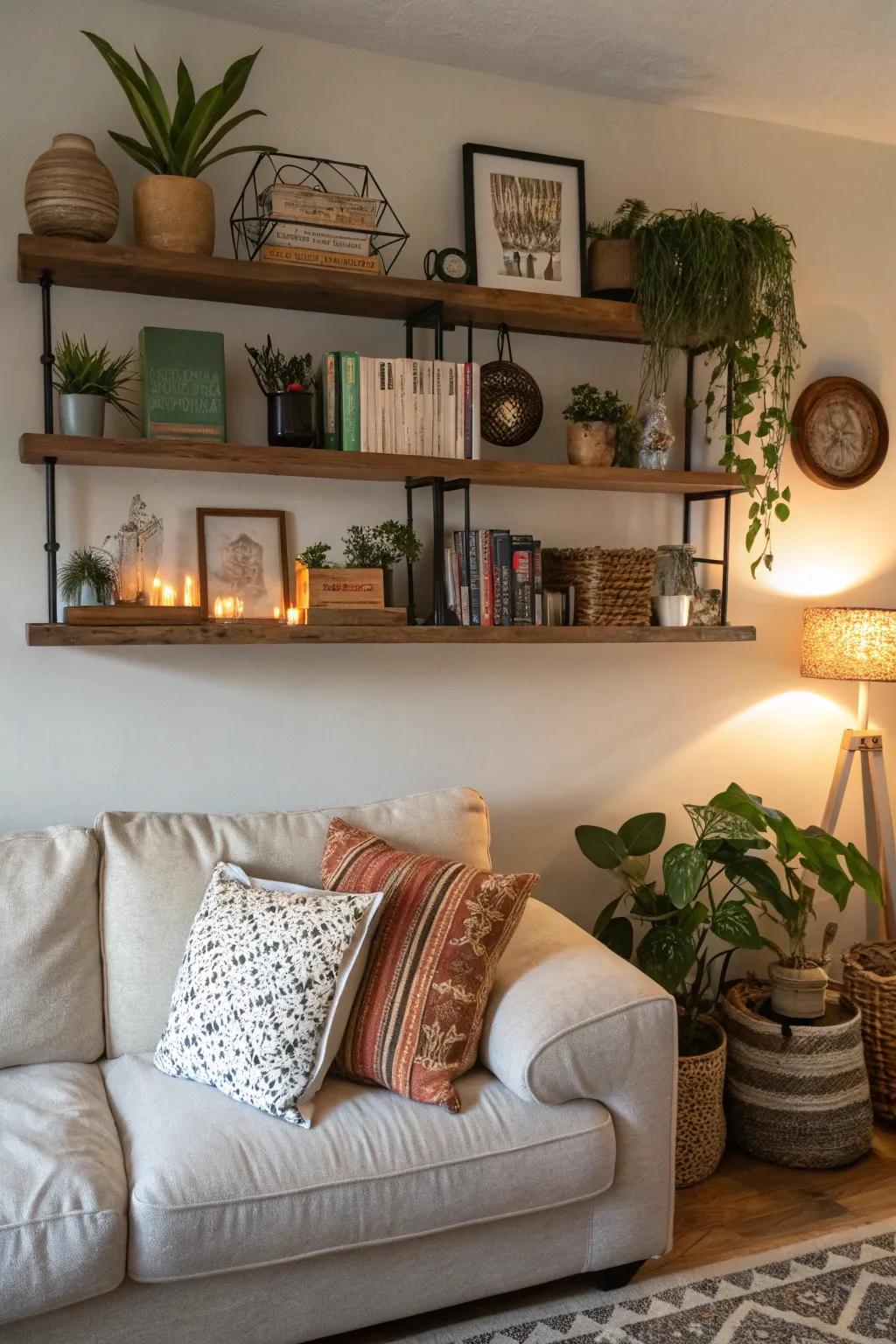 An eclectic mix fashions a unique and collected feel.