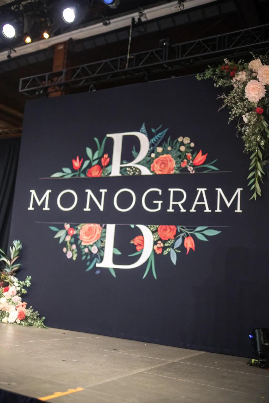 Striking monograms give a modern and polished look.