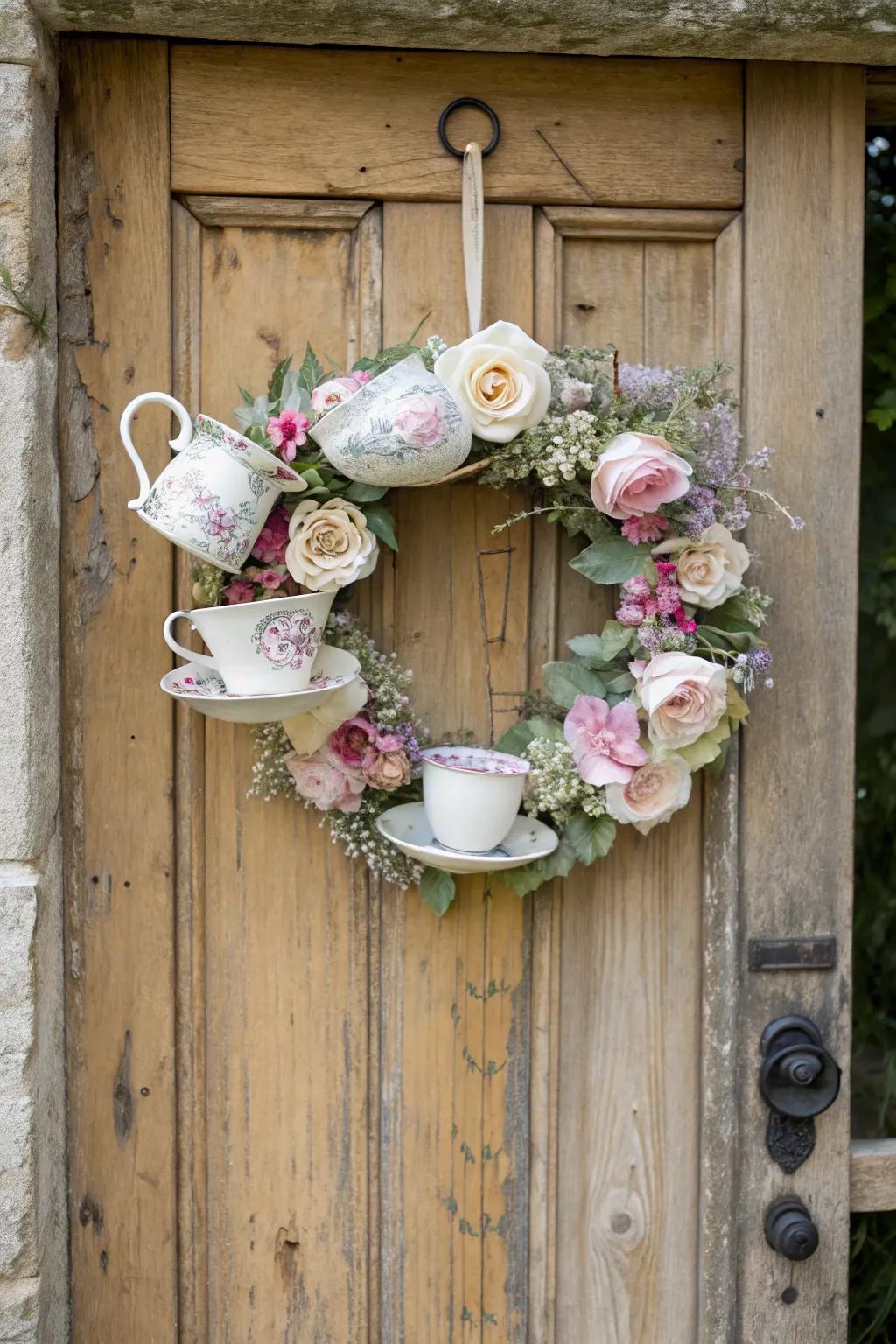 Step back in time using a tea gathering door piece.