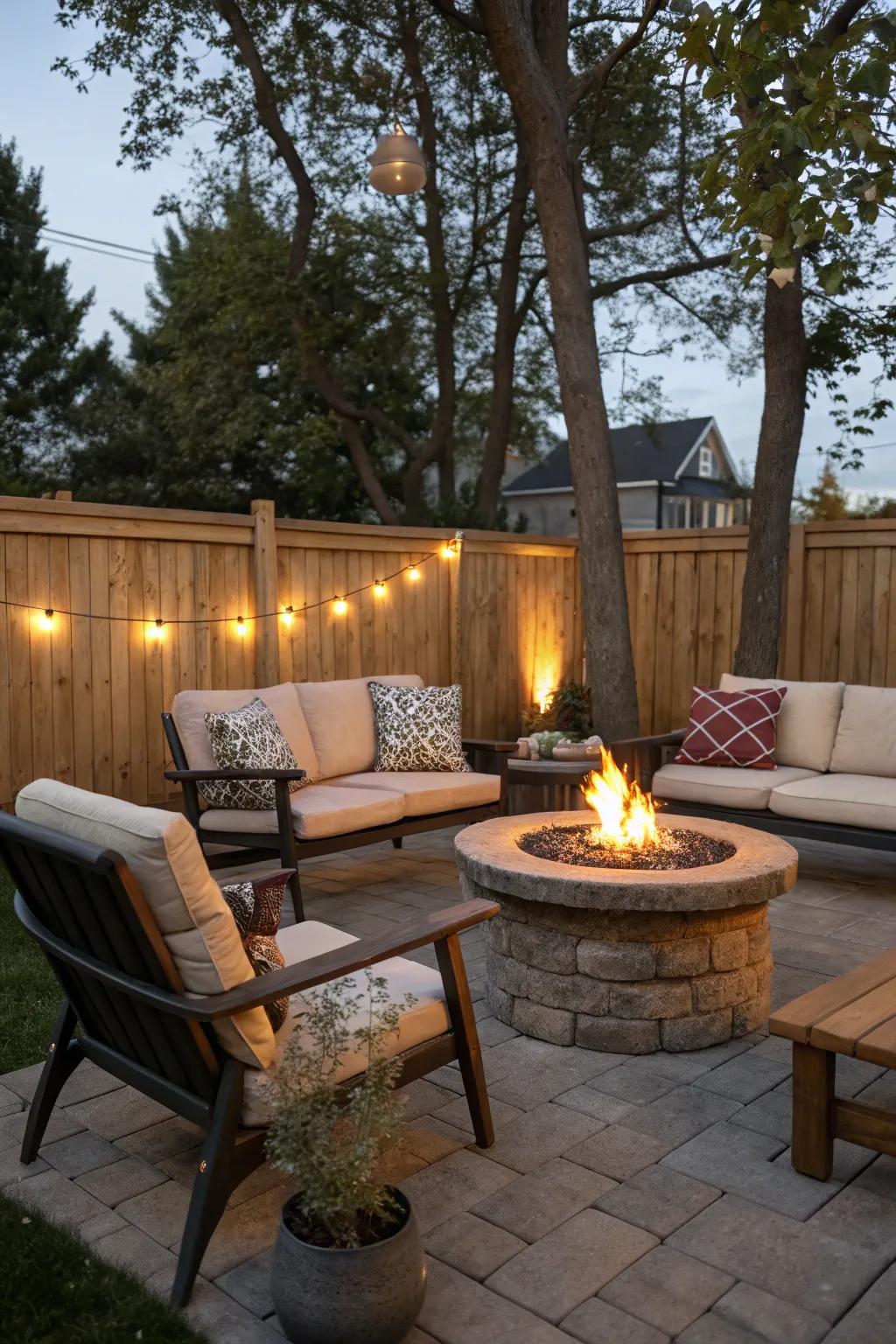 Flame areas fashion a focal point for warmth and social get-togethers.