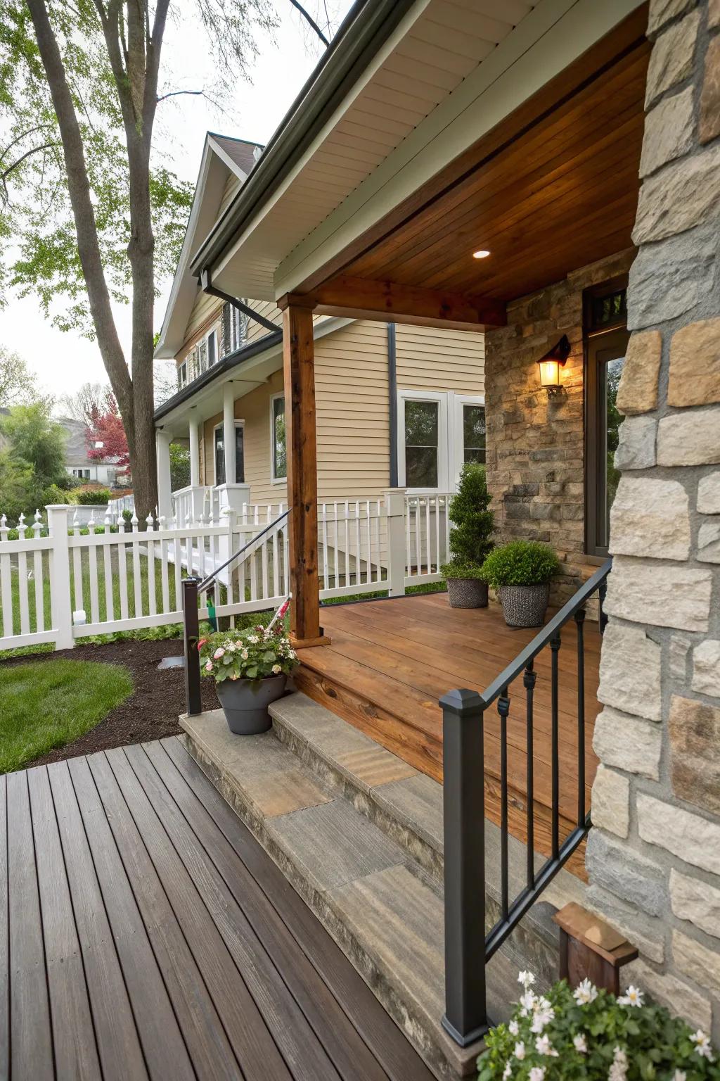 A different mix of materials adds visual interest.