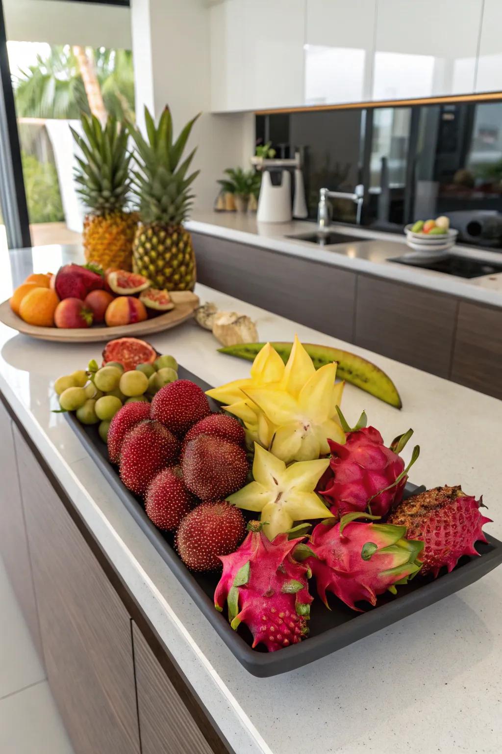 An exotic fruit collection introducing new tastes and textures.