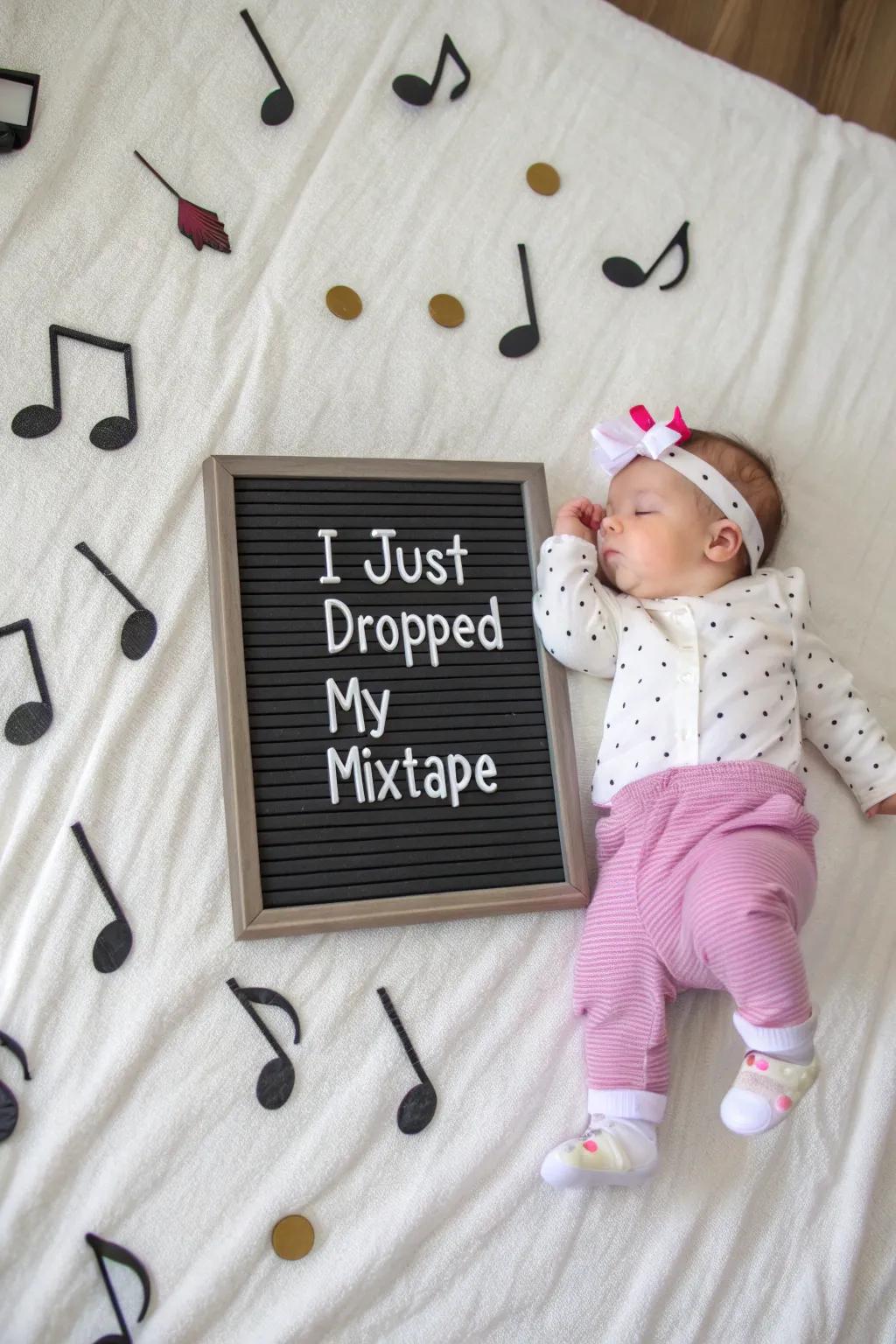 Celebrating baby's babbling as their first 'mixtape.'