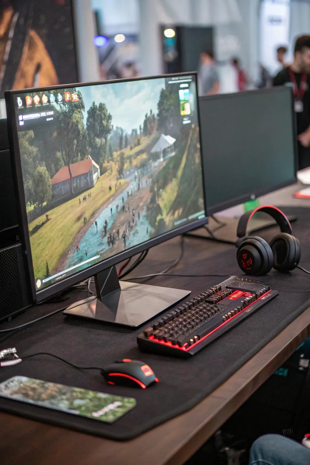 Ultra-wide monitors provide an expansive and seamless view.