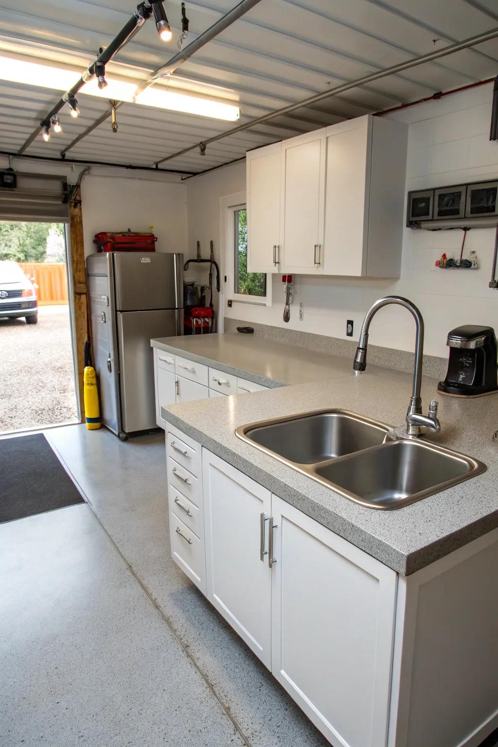 Compact sinks fit perfectly into small spaces.