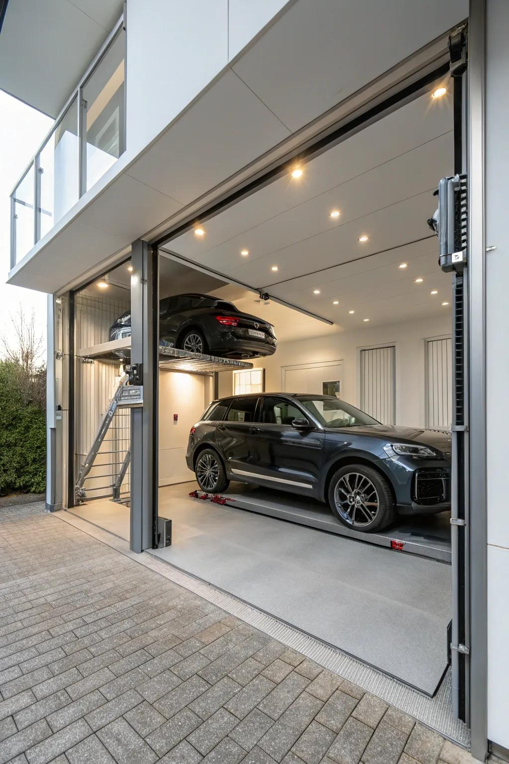In-ground lifts offer a sleek and unobtrusive garage solution.