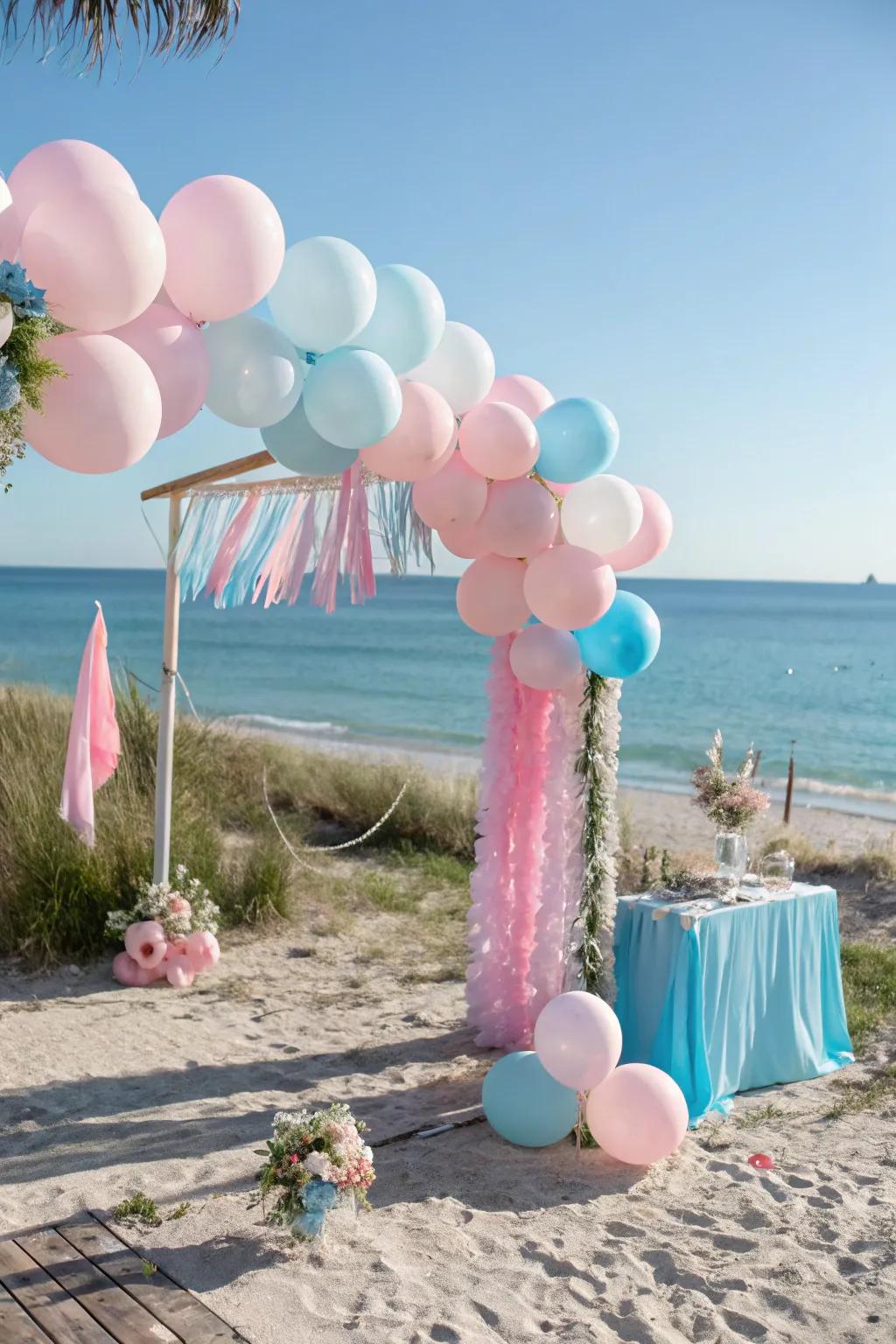 Embrace the natural beauty of the ocean with a beachside gender reveal.