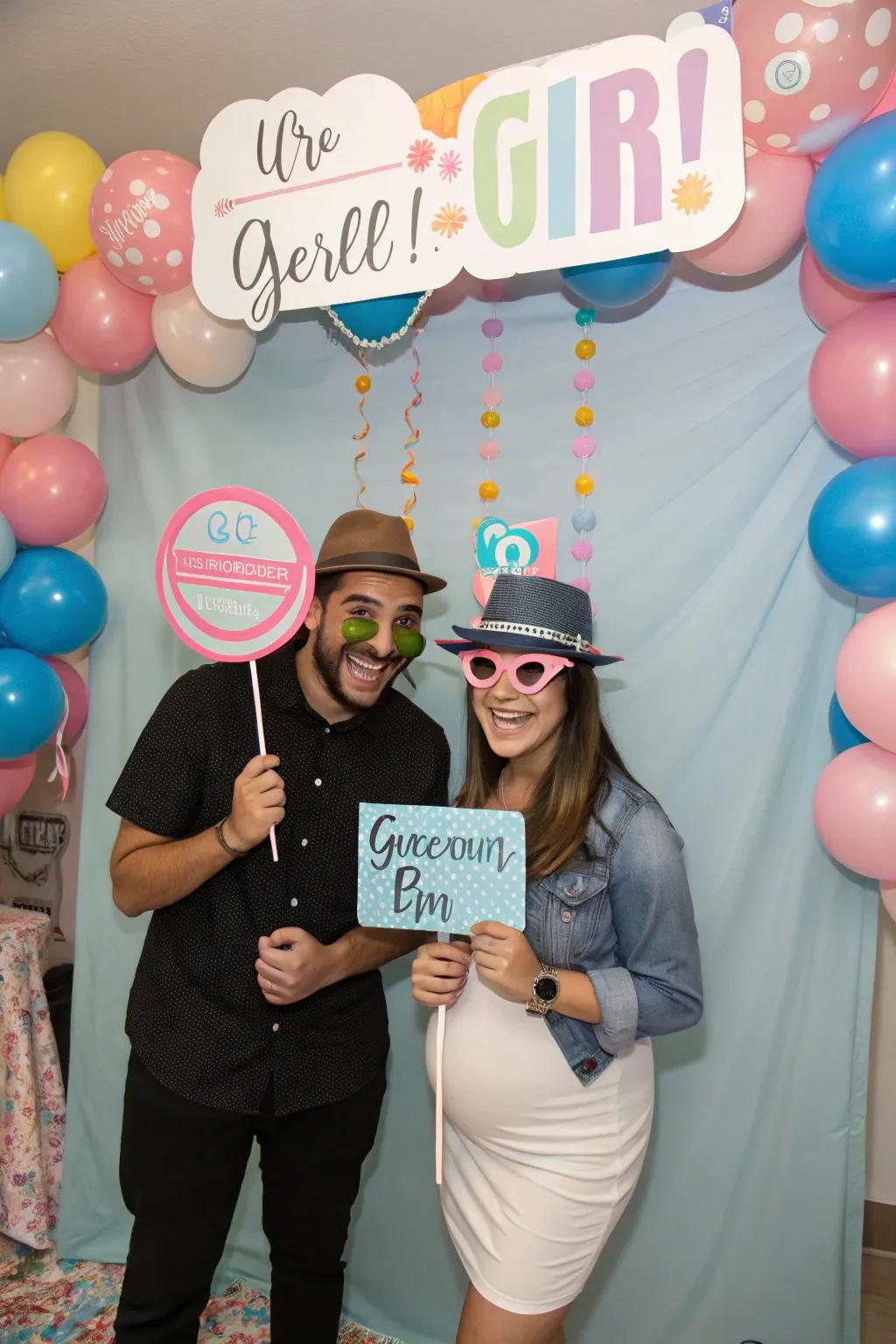 A creative picture booth ensures memorable moments and lots of smiles.