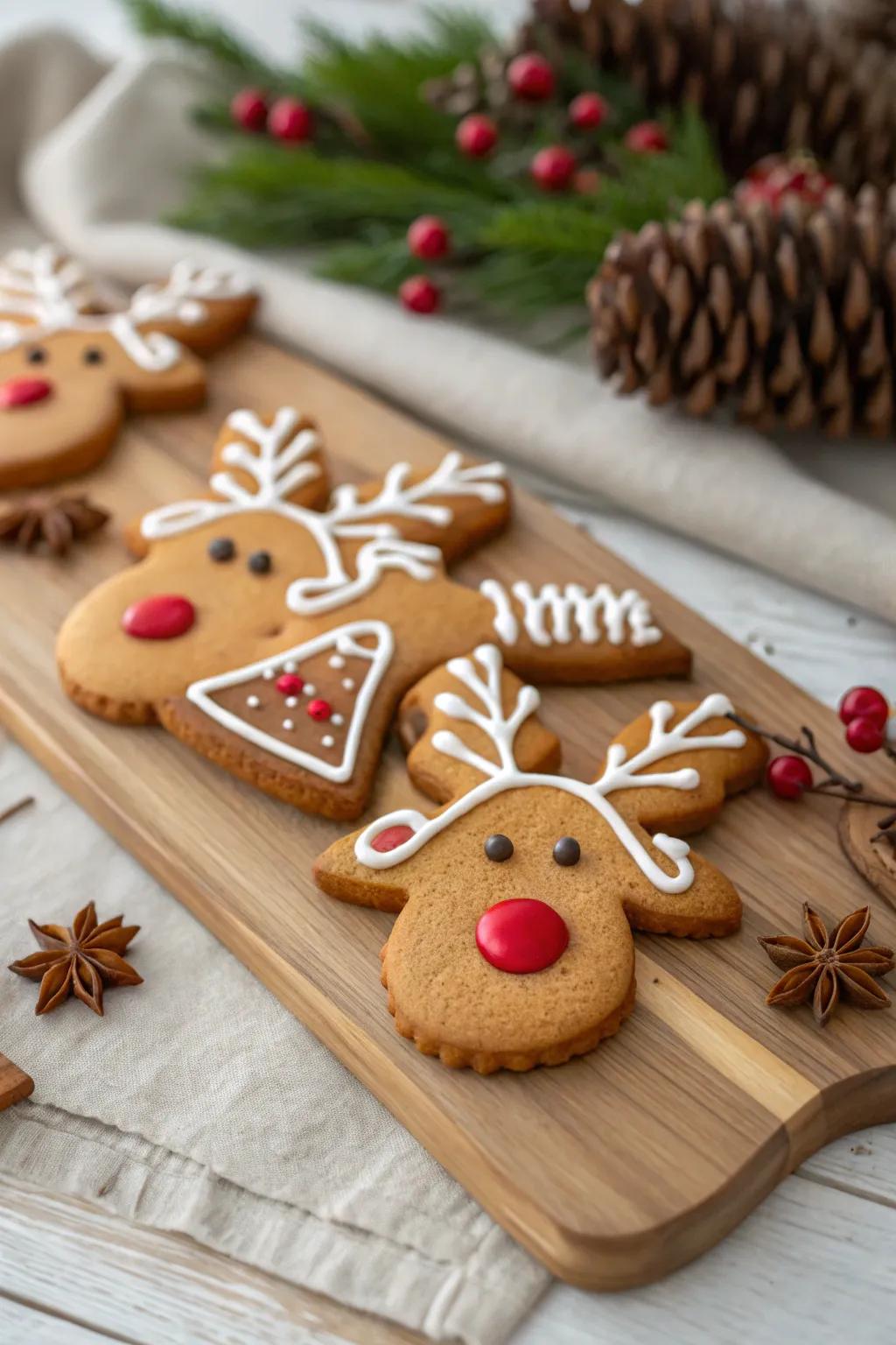 Reindeer treats prepared to guide Santa's sleigh.