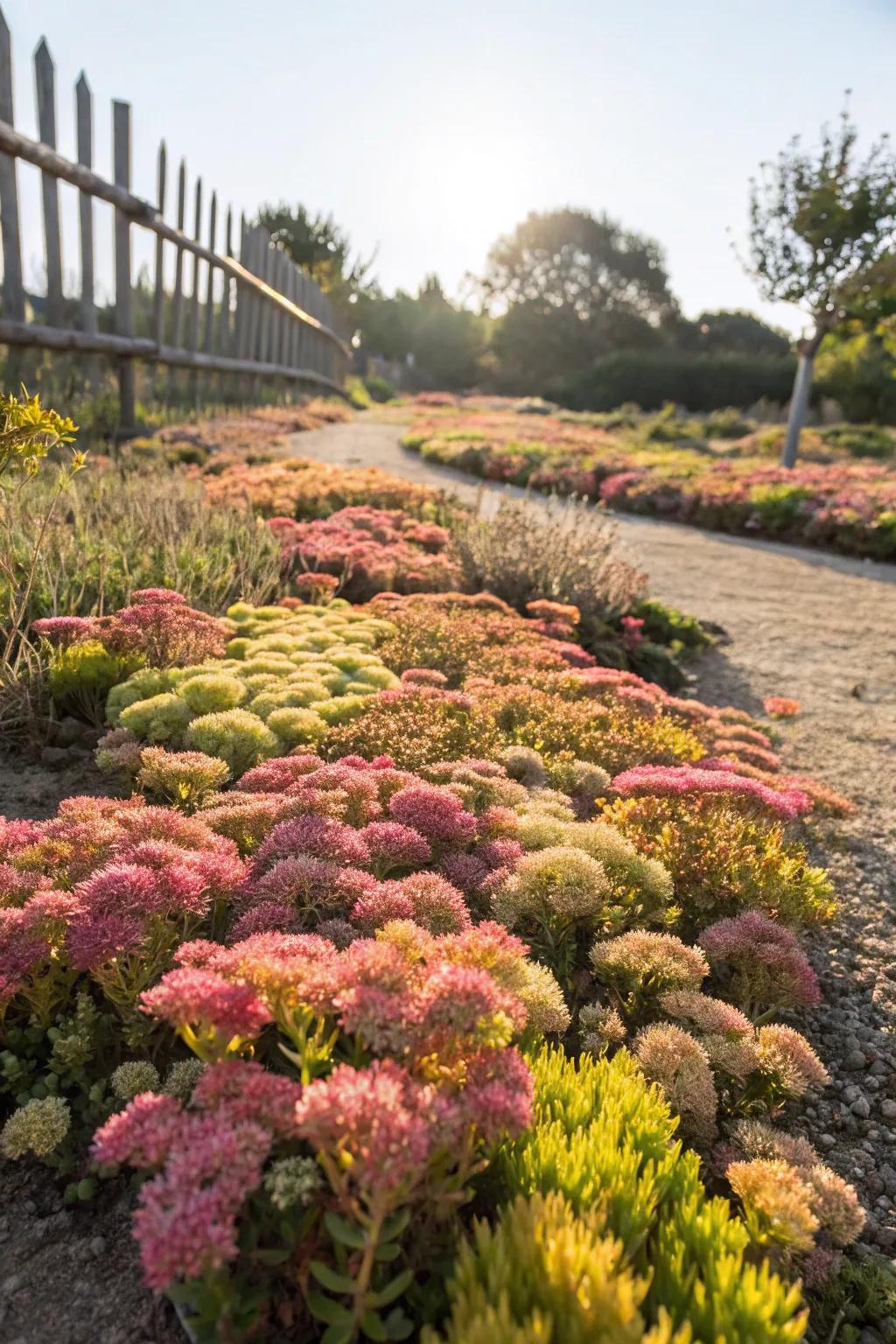 Sedums offer a colorful and easy-care ground cover.