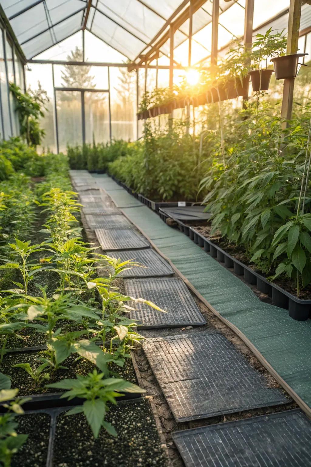 Weed block mats sustain your greenhouse, rendering it tidy and exempt from weeds.