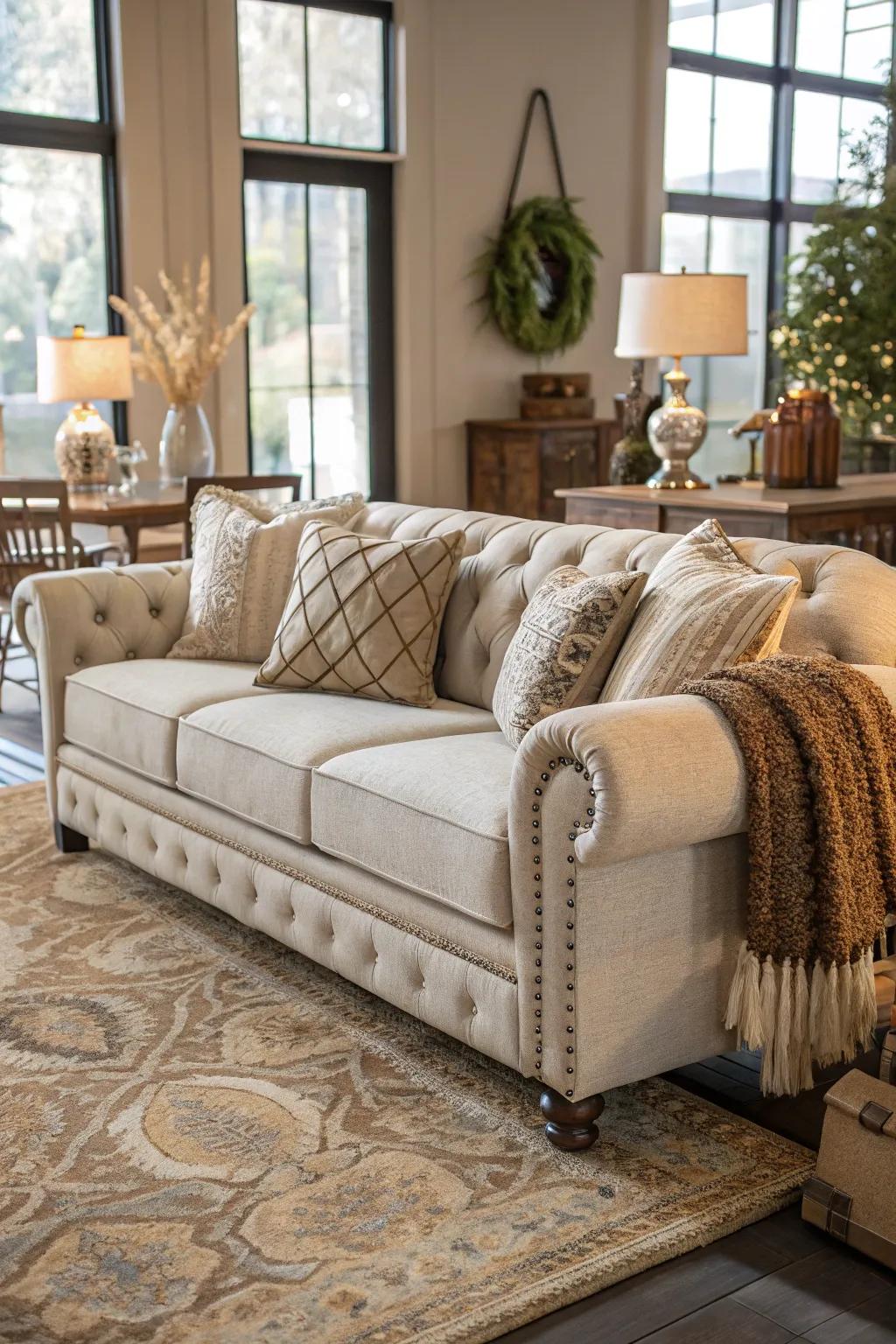 A sleeper sofa that's a centerpiece and a guest bed all in one.