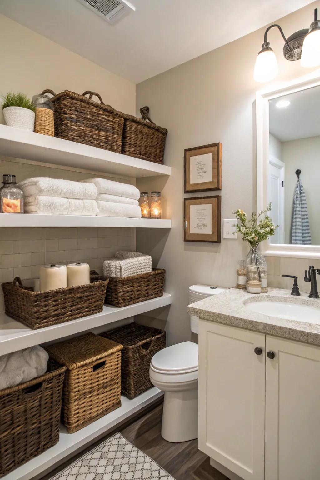 Ornate baskets deliver stylish storage solutions.