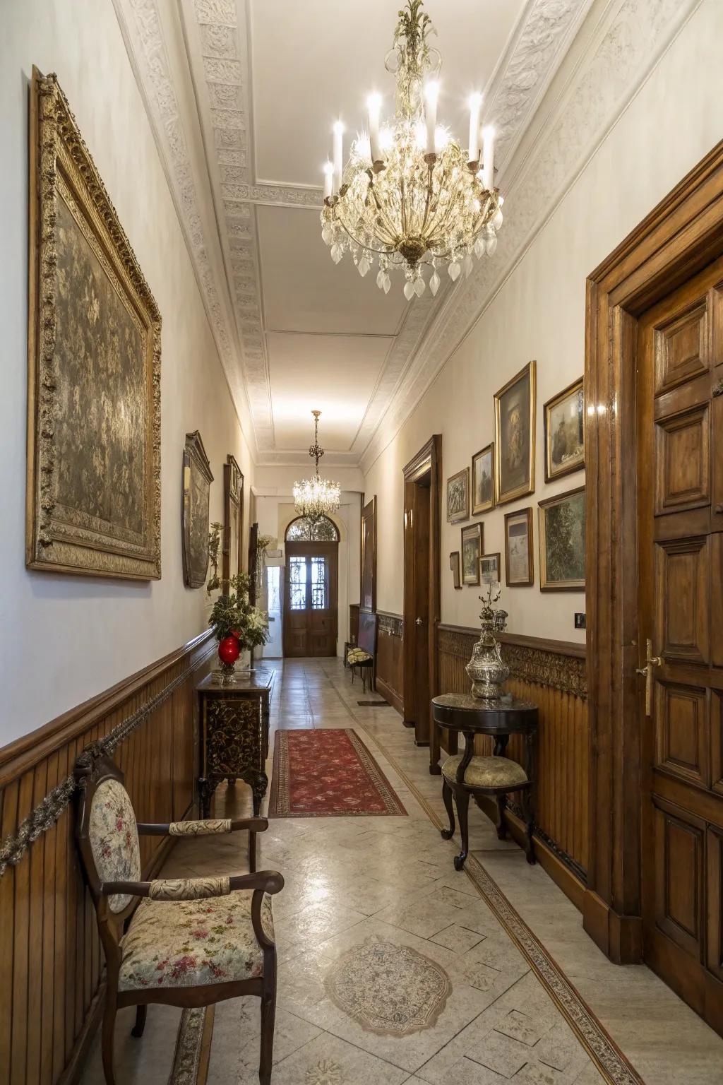 Antiques add elegance and character to your hallway.