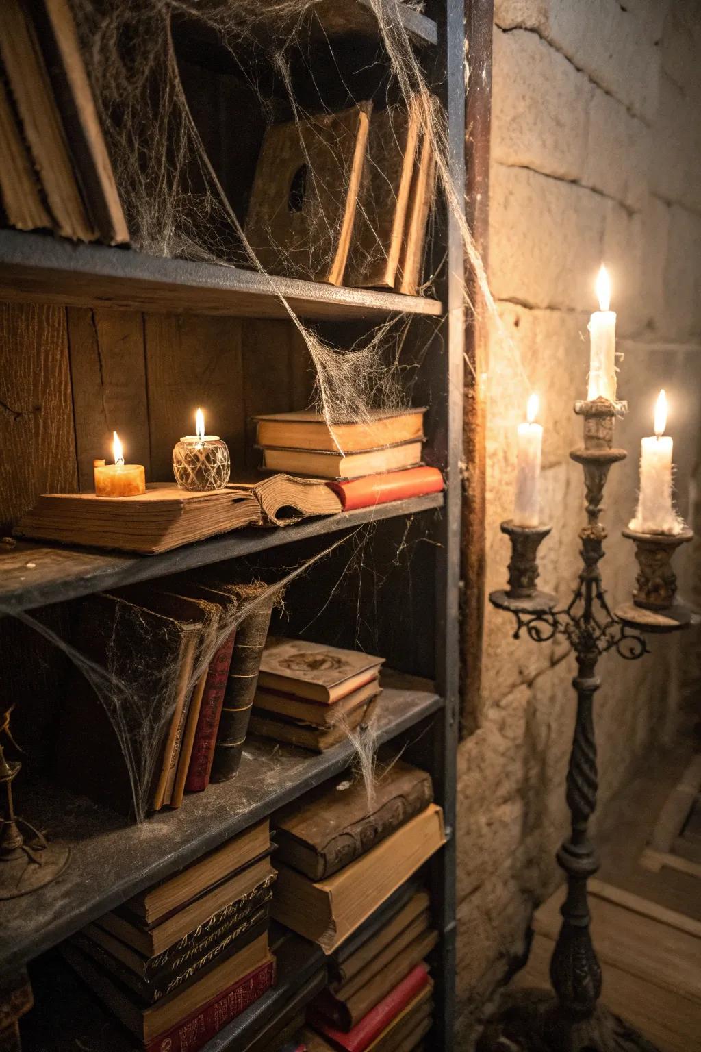 Fashion an enchanted scrolls for a literary Halloween feel.