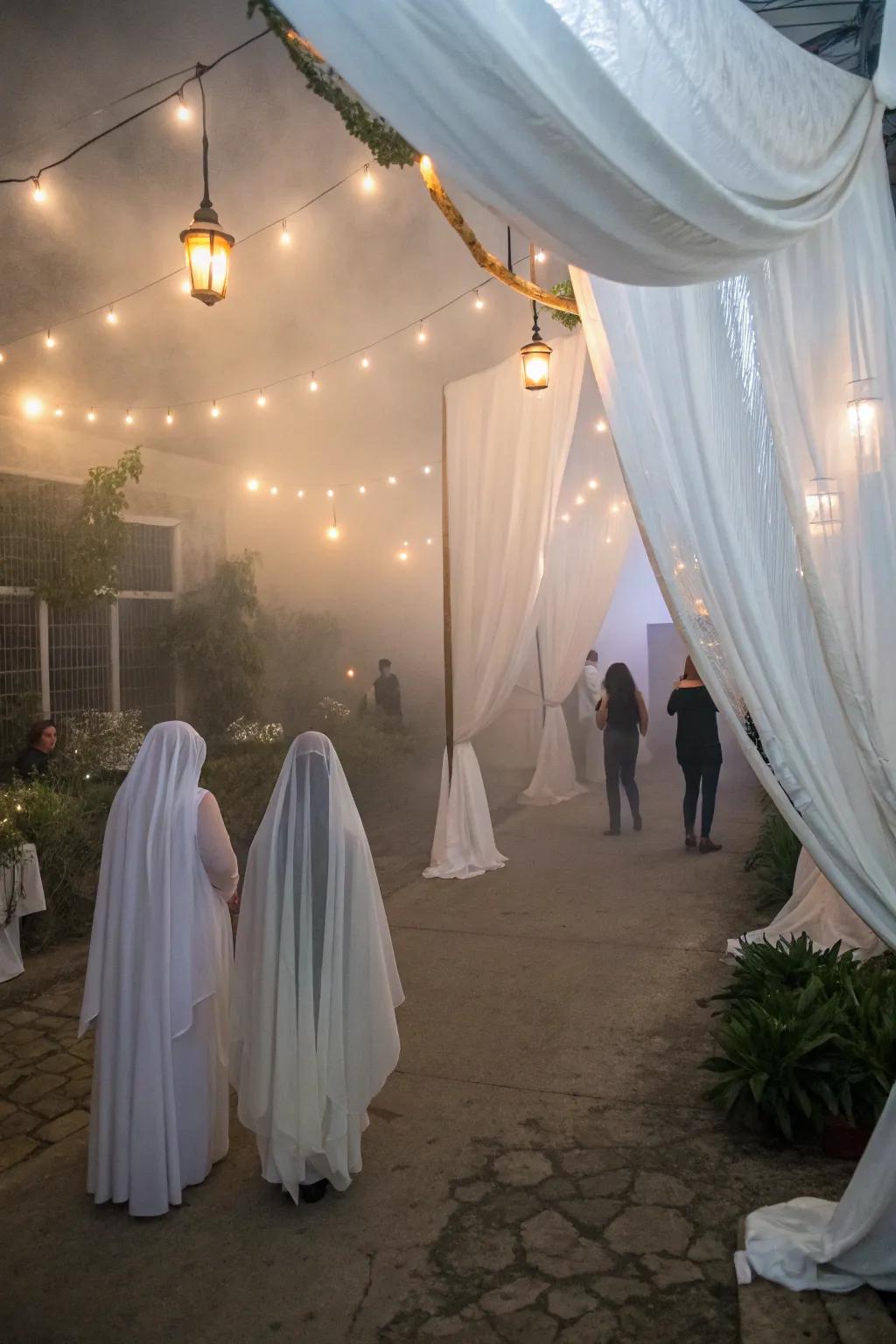 Make a phantom setting using a ghostly celebration.