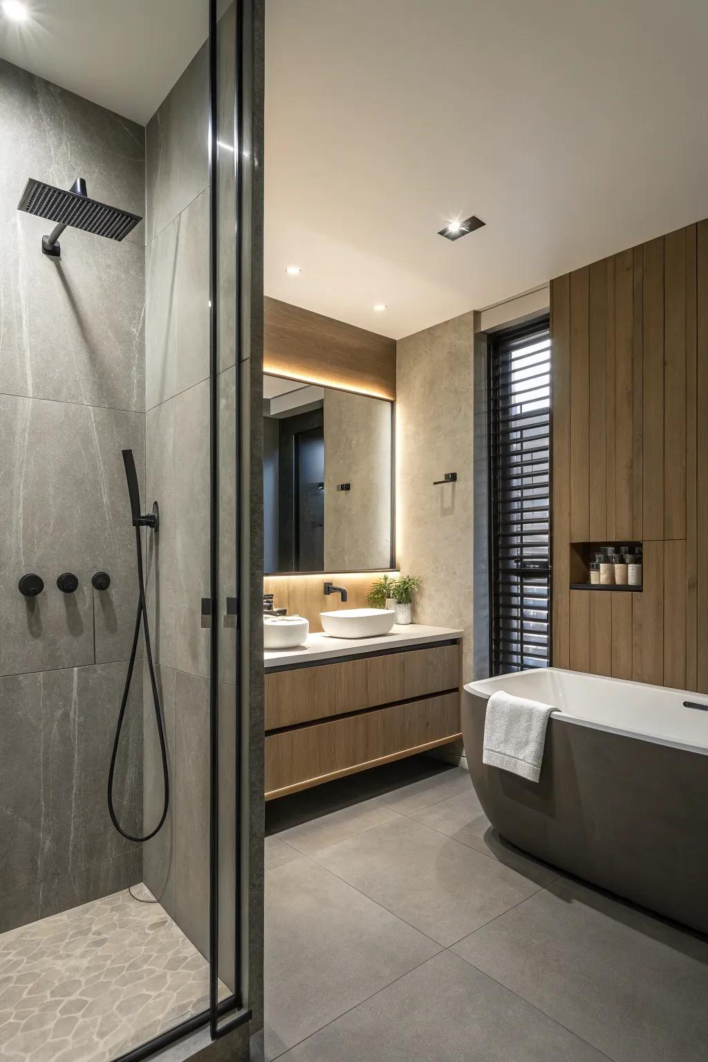 Conceal your aqua sprayer for added privacy and intrigue.