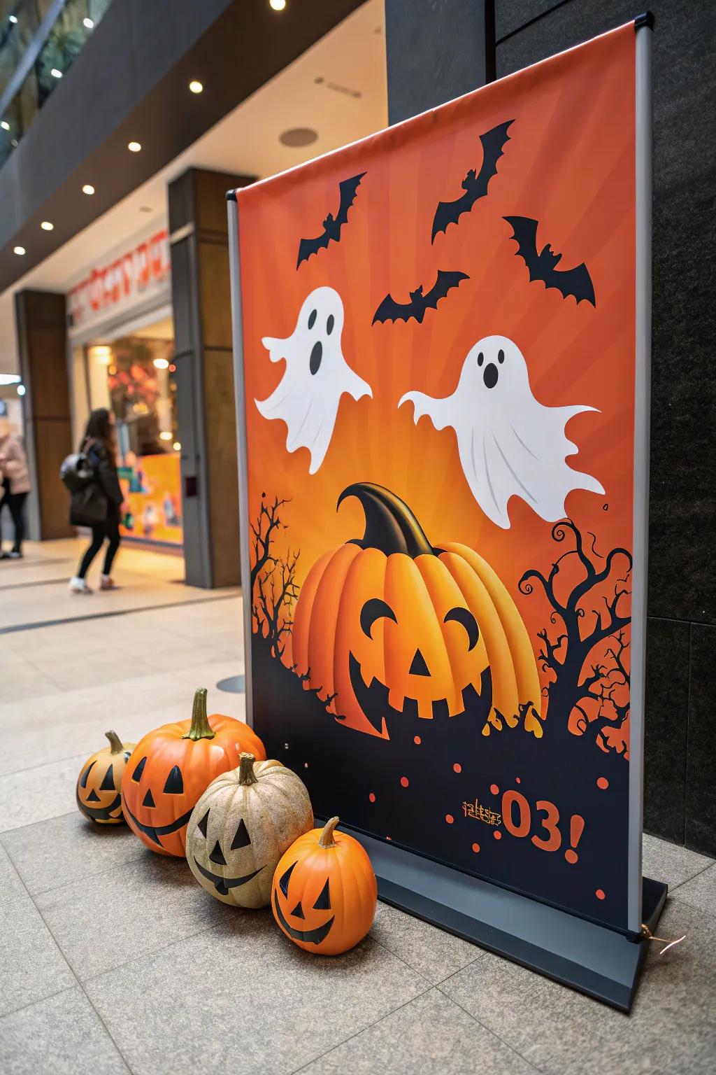 Interactive elevated aspects poster for an engaging Halloween display.
