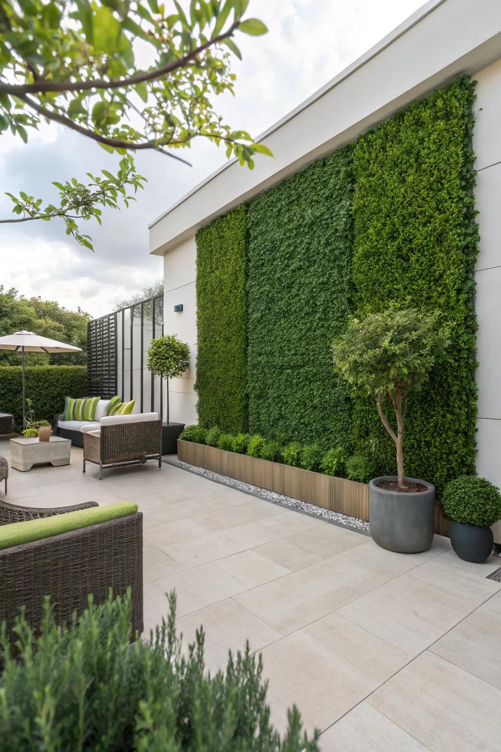Lively walls add greenery to small spaces