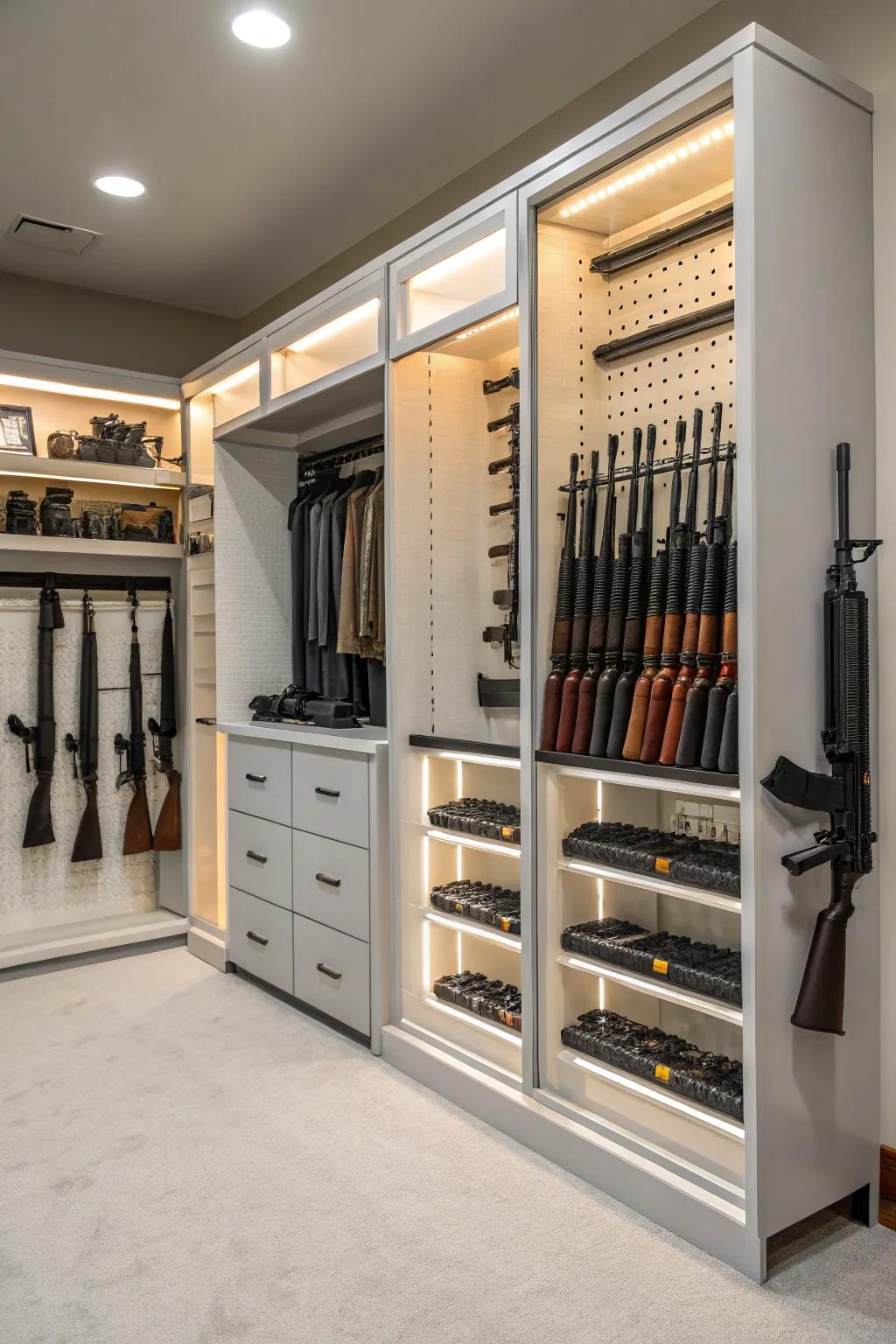 For a growing collection, modular storage is ideal.