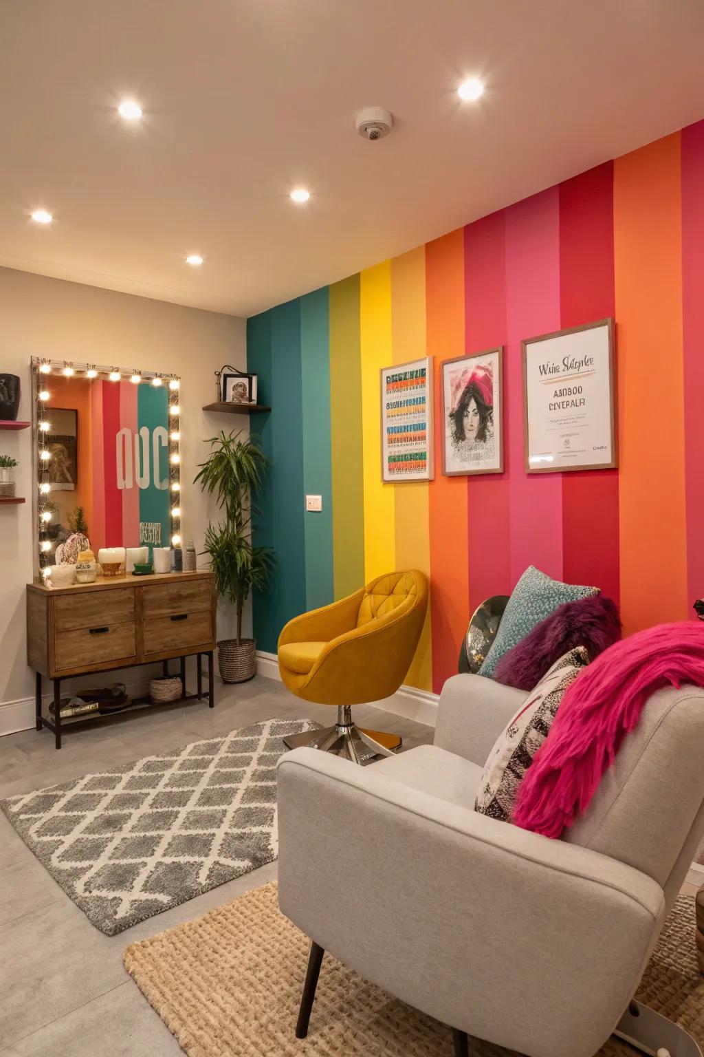 A statement wall can be a stunning focal point.