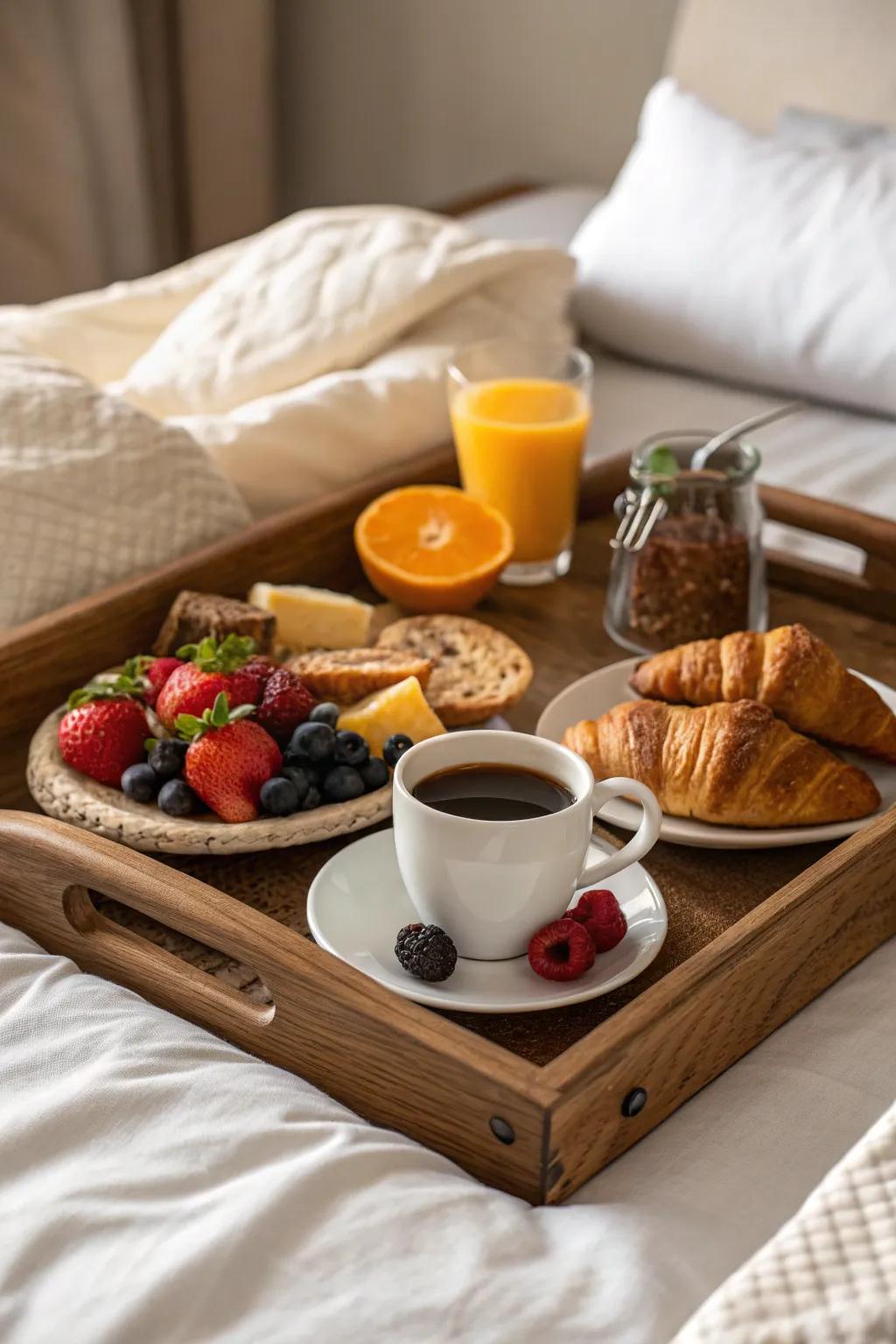 A serving tray that makes serving meals an artful experience.