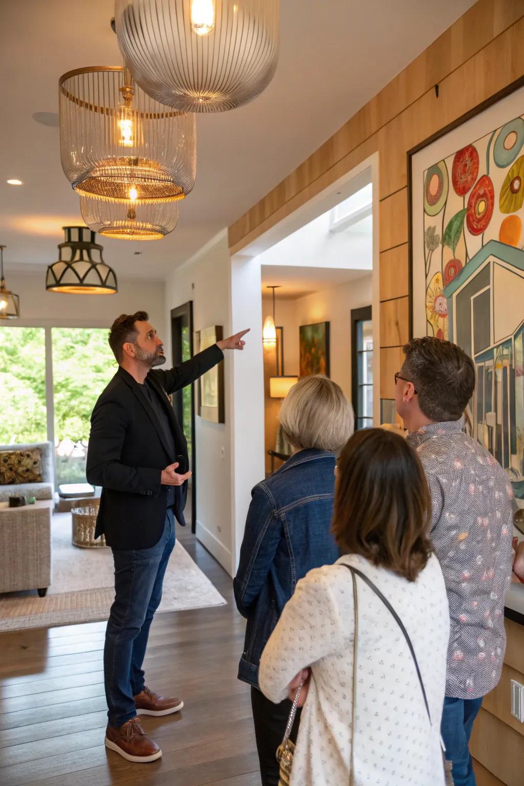 A guided home tour showcasing a beautifully decorated house