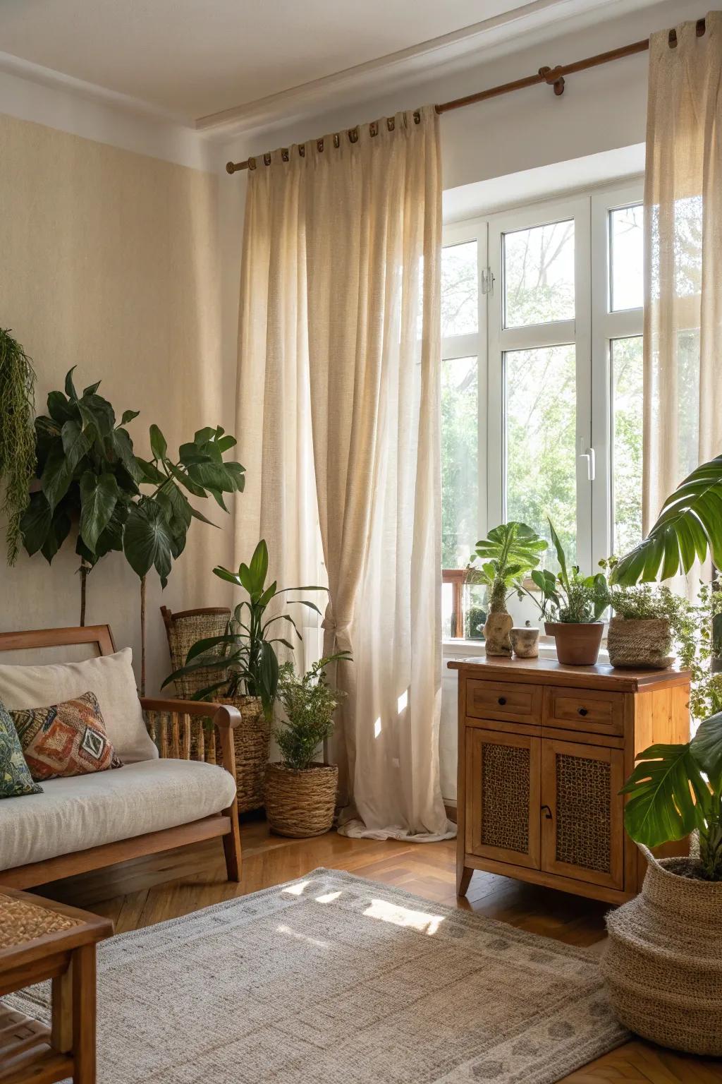 Natural materials bring warmth and a hint of nature to your living space.