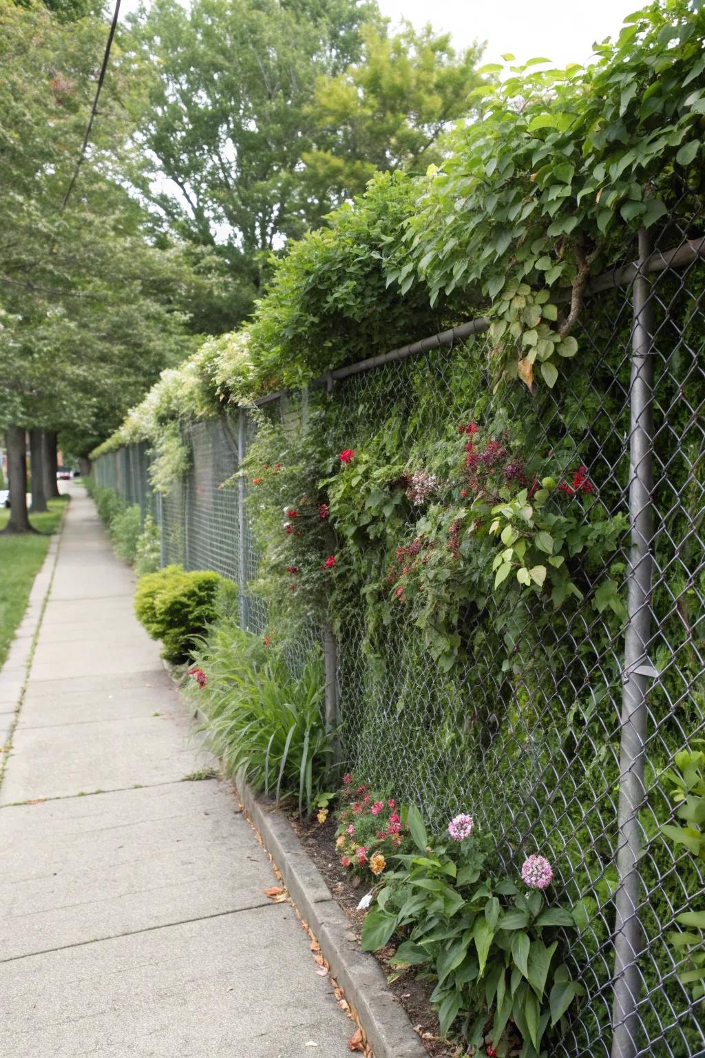 Green walls improve privacy with nature.