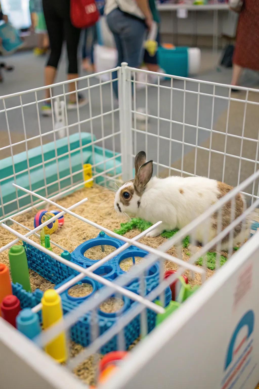 Interactive aspects maintain your rabbit's inquisitiveness and activity.