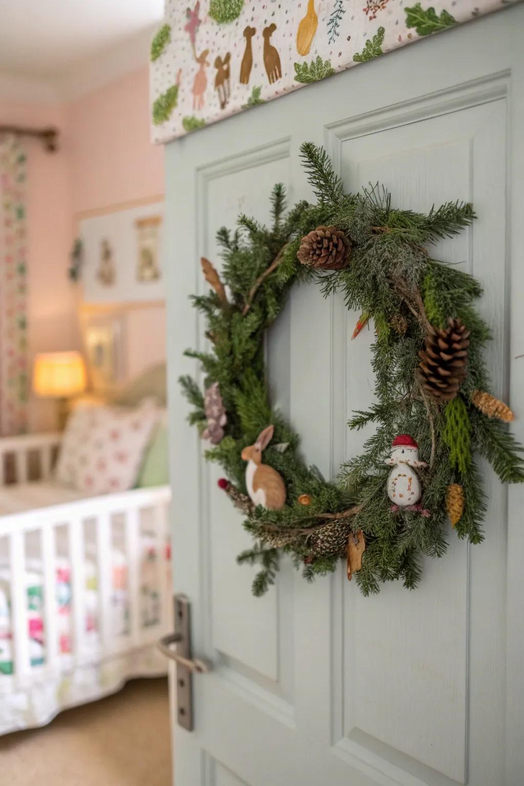 Woodland sprites deliver playful charm to winter garlands.