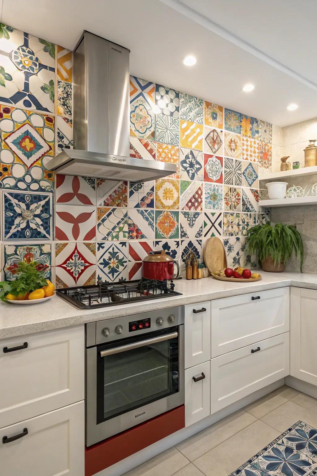 Eye-catching wall panels make your kitchen stand out with style.