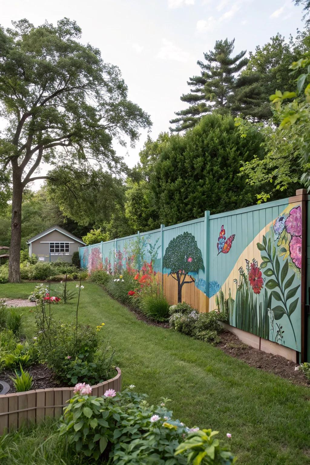 Outdoor artistry transforms mundane spaces into visual showpieces.