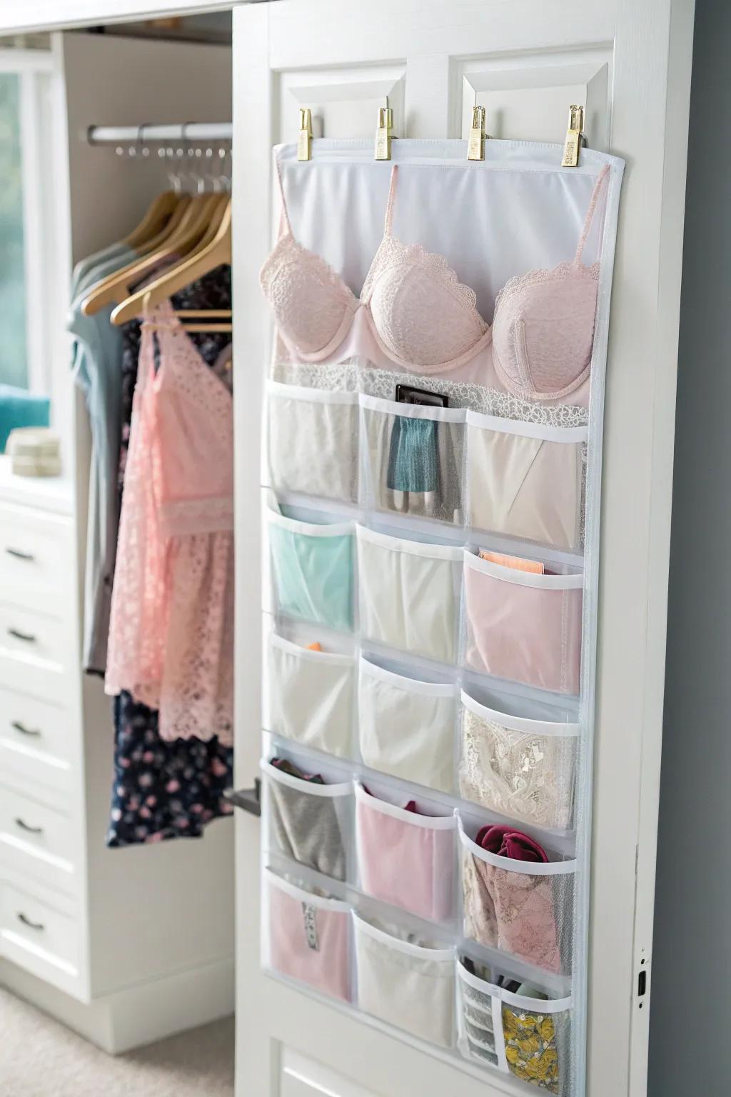 See-through door pockets maximize storage space efficiently.