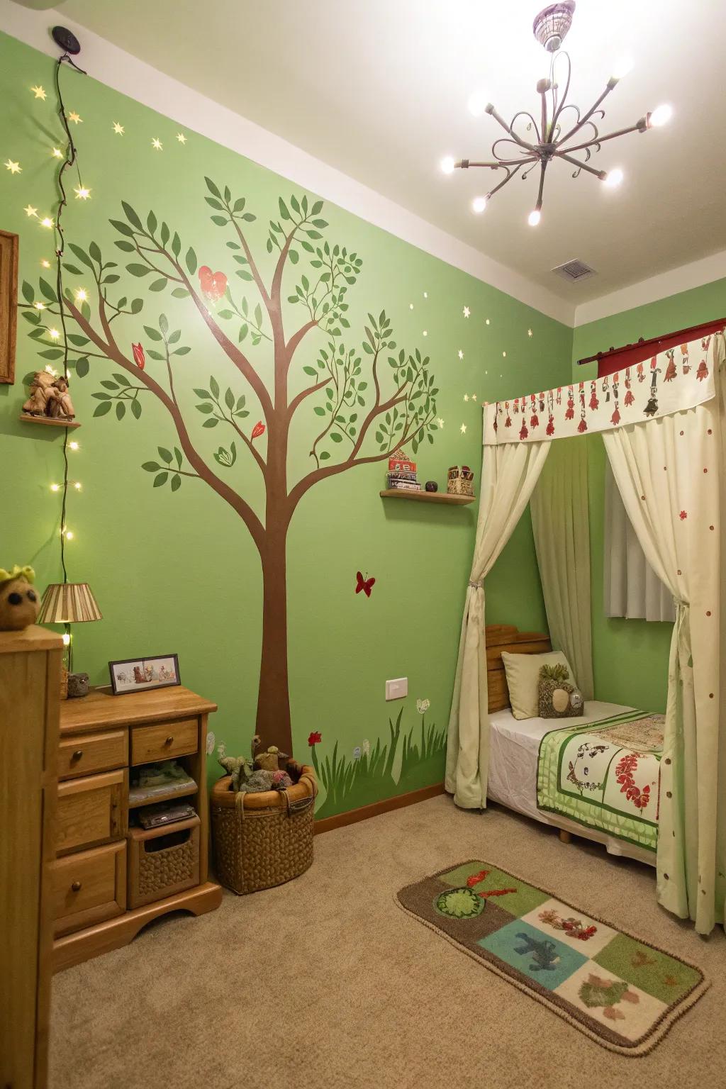 An enchanted woods theme that invites discovery and wonder.