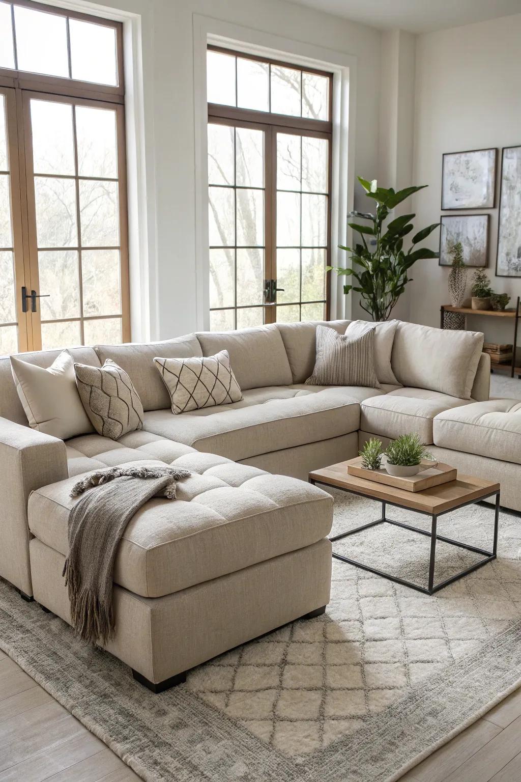 Configurable sectionals offer versatility and flexibility.