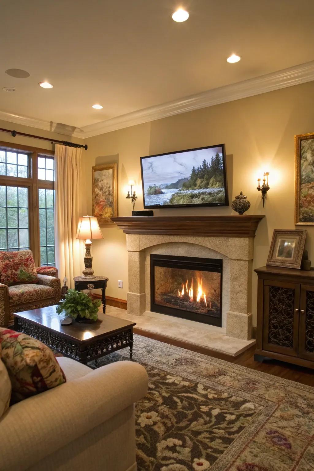 A television that functions as artwork enhances elegance.