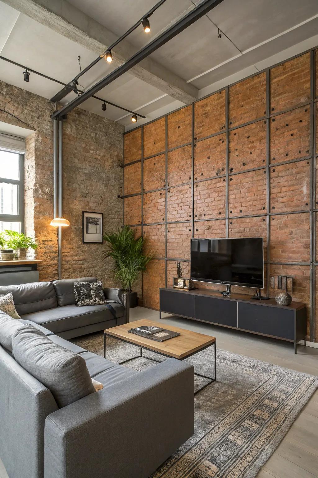 Factory panels bring an urban edge to your decor.