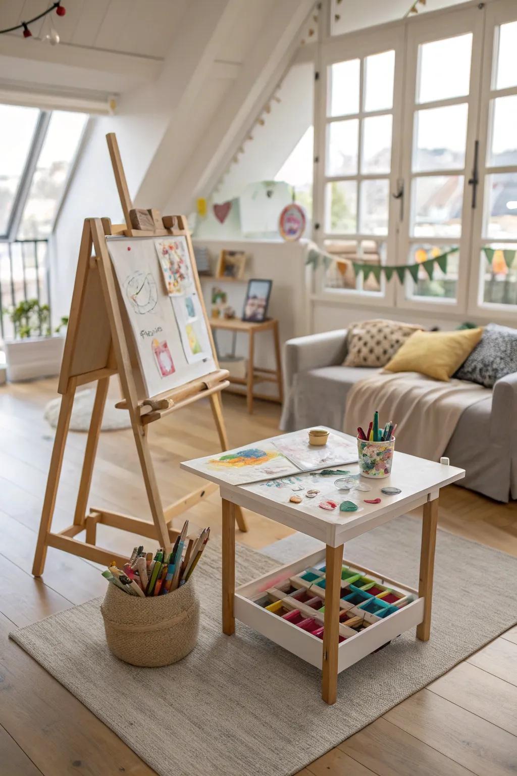 A compact art space to inspire young artists.