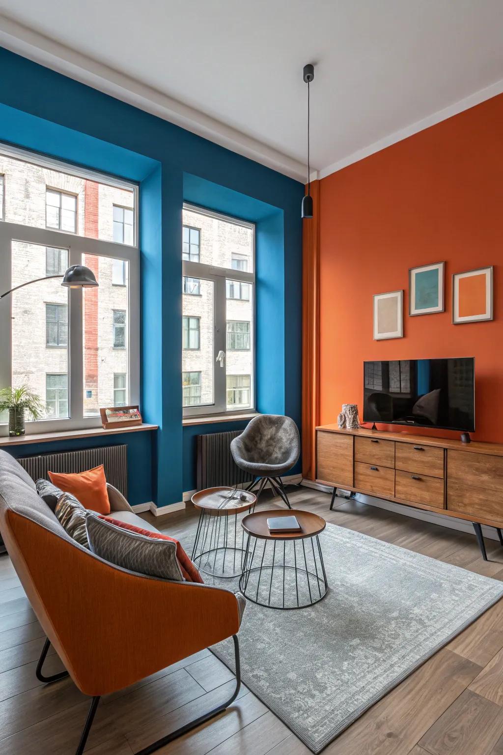 Vibrant wall colors have transformed the space.