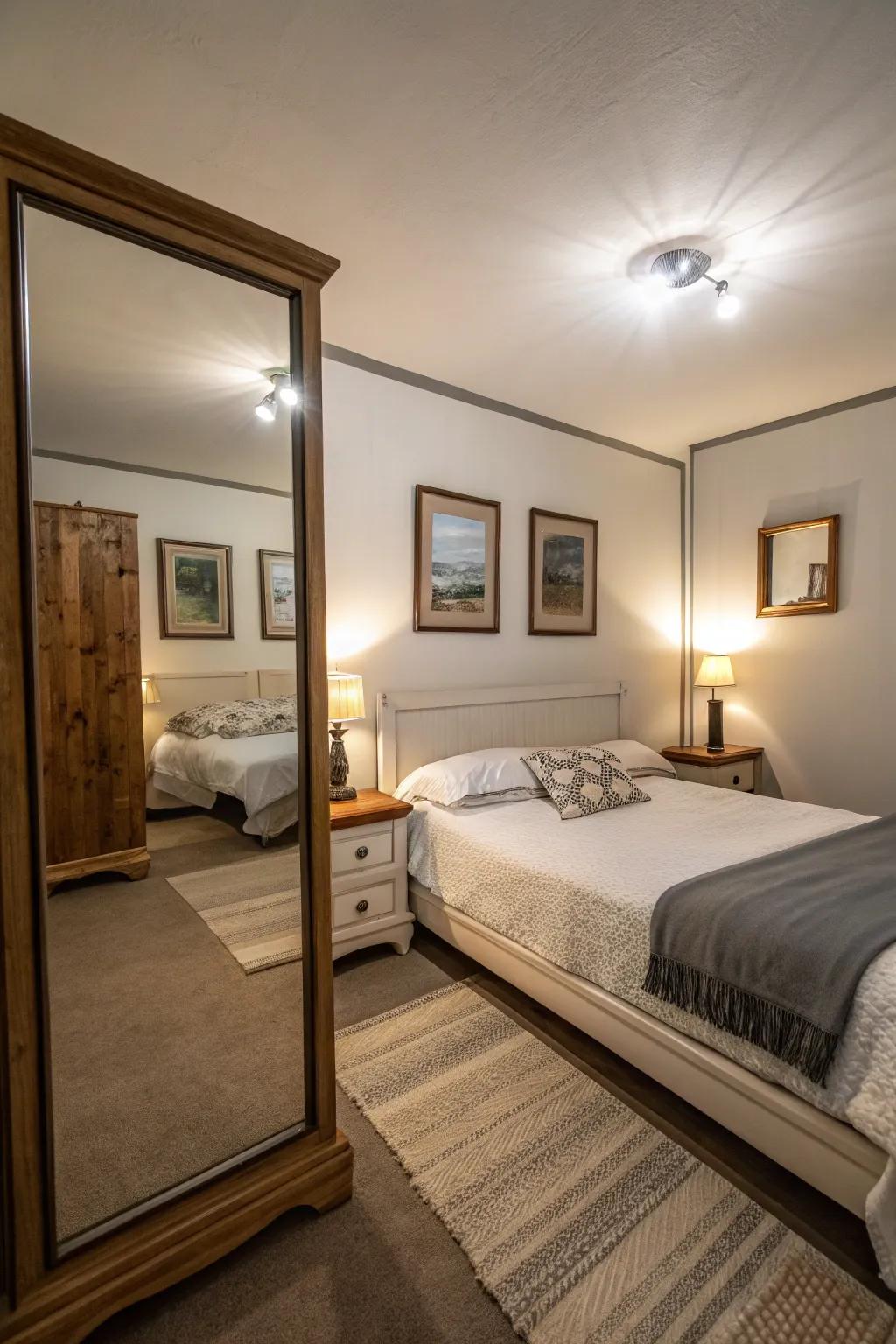 Mirrors boost space and light.