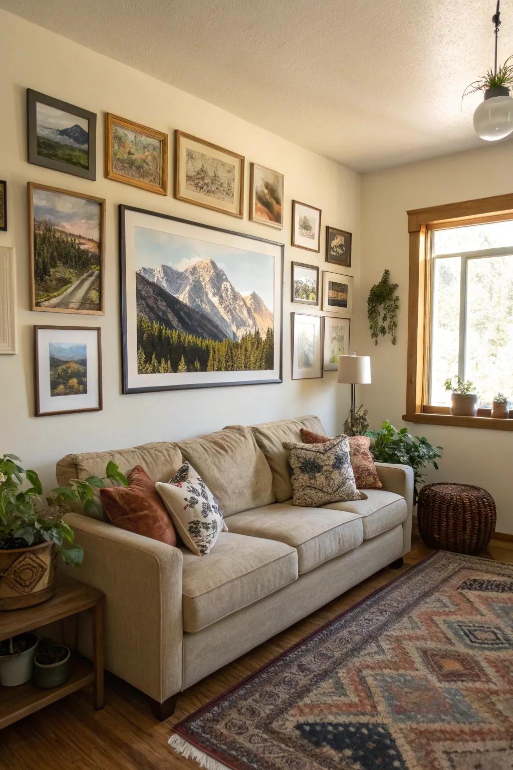 A gallery exhibit brings personality and tells a visual story.