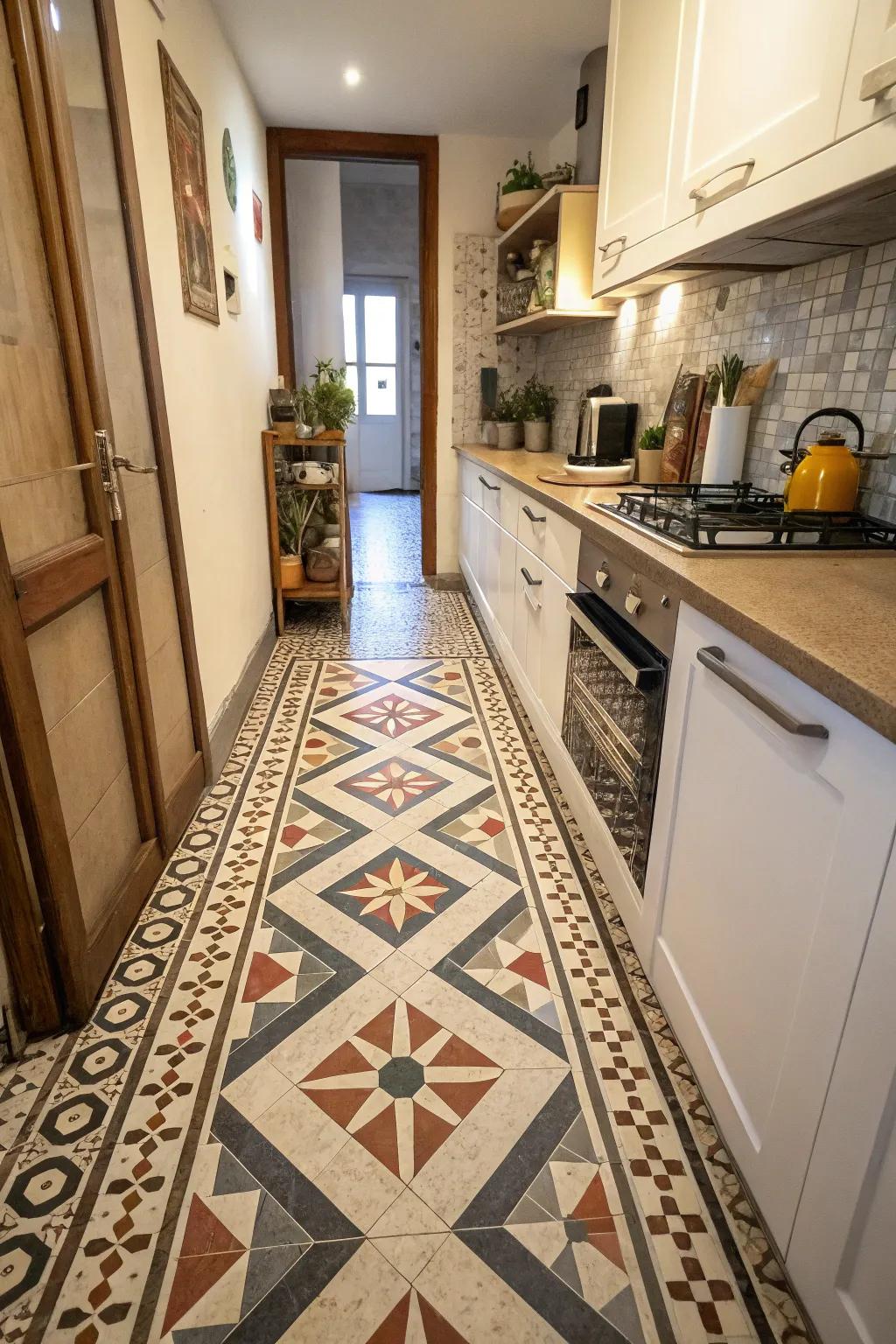 Inventive decking aesthetics amplify expanse perception.