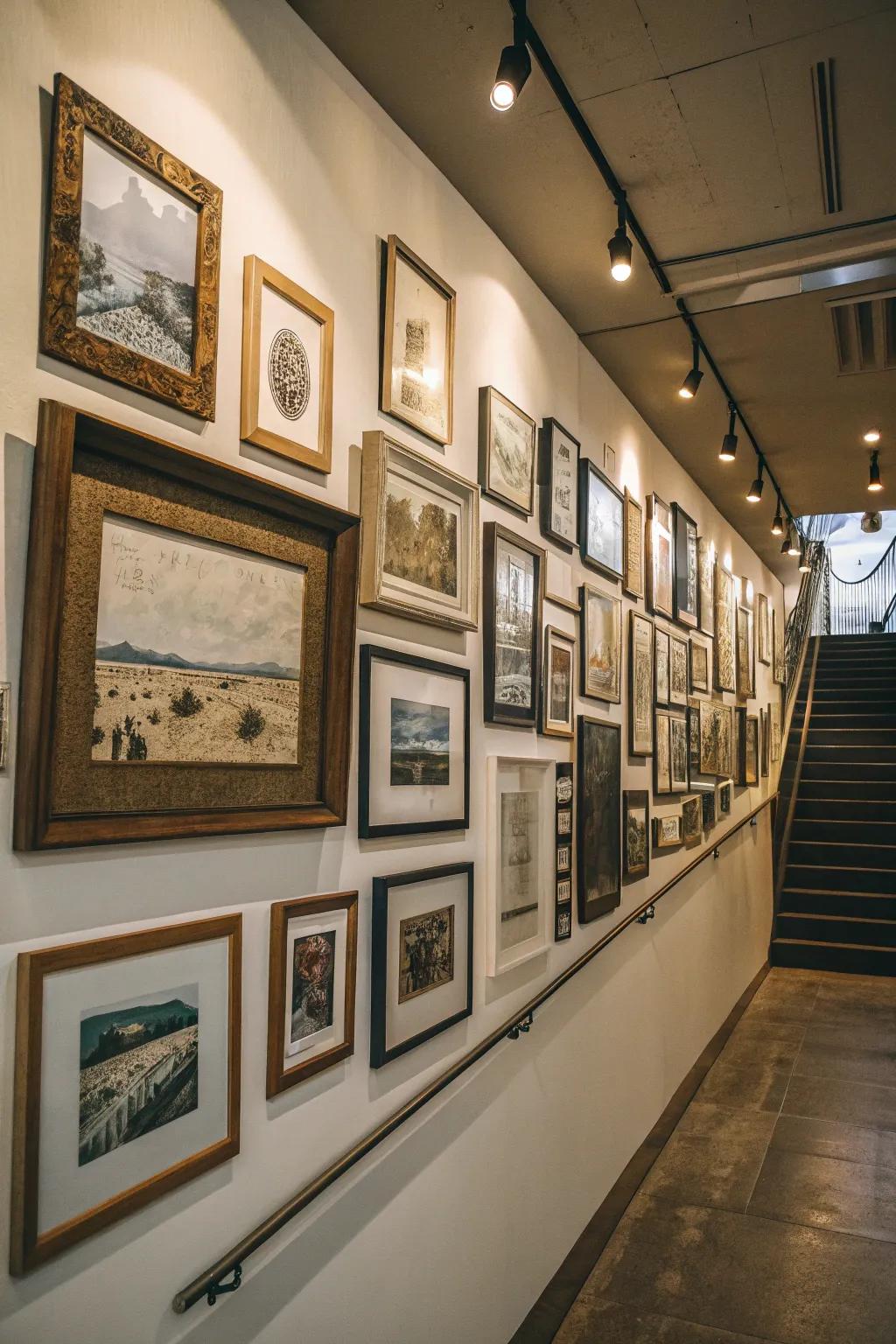 Layered art offers a dynamic visual effect.