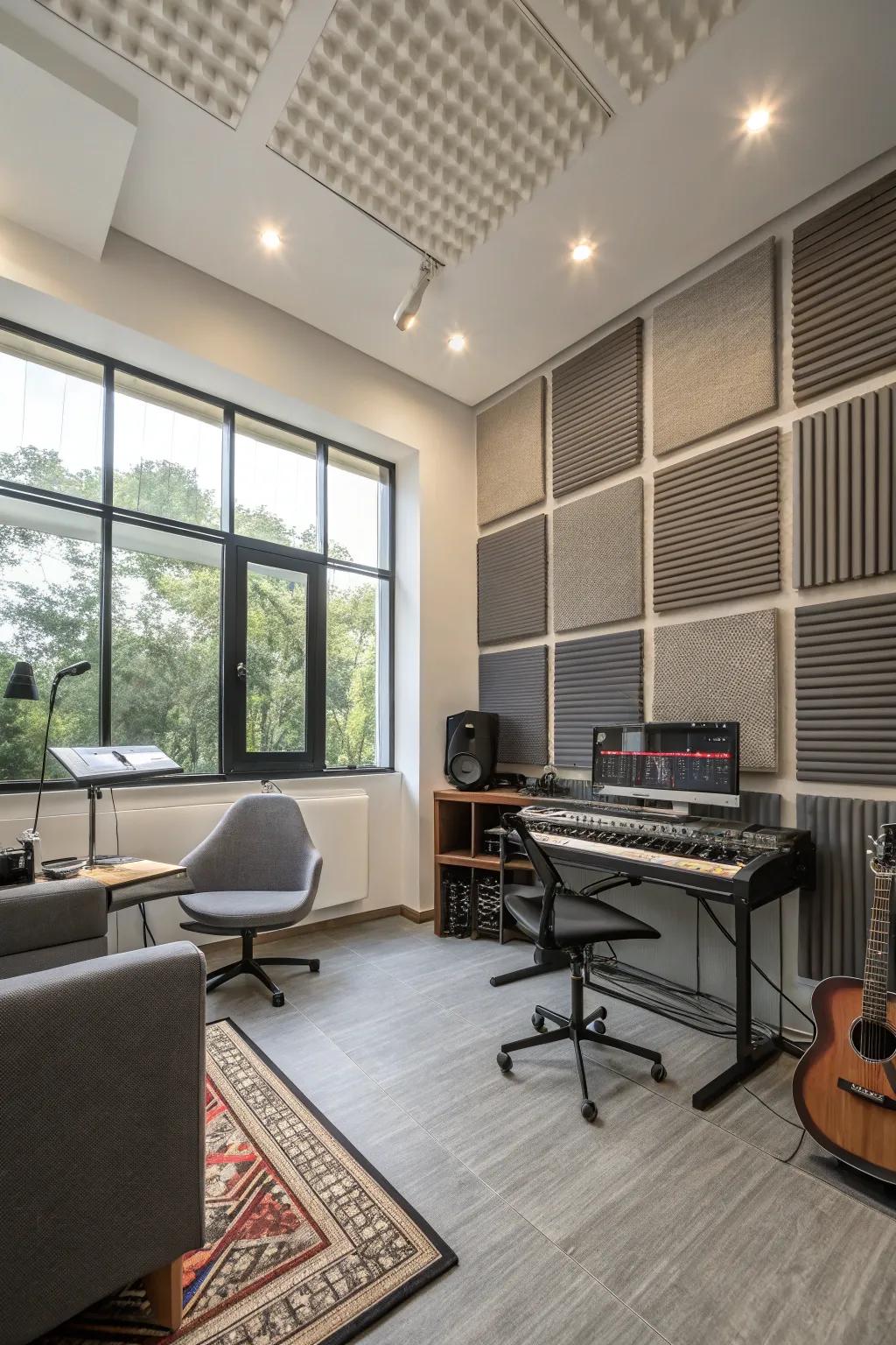 Soundproofing ensures a serene and focused environment.